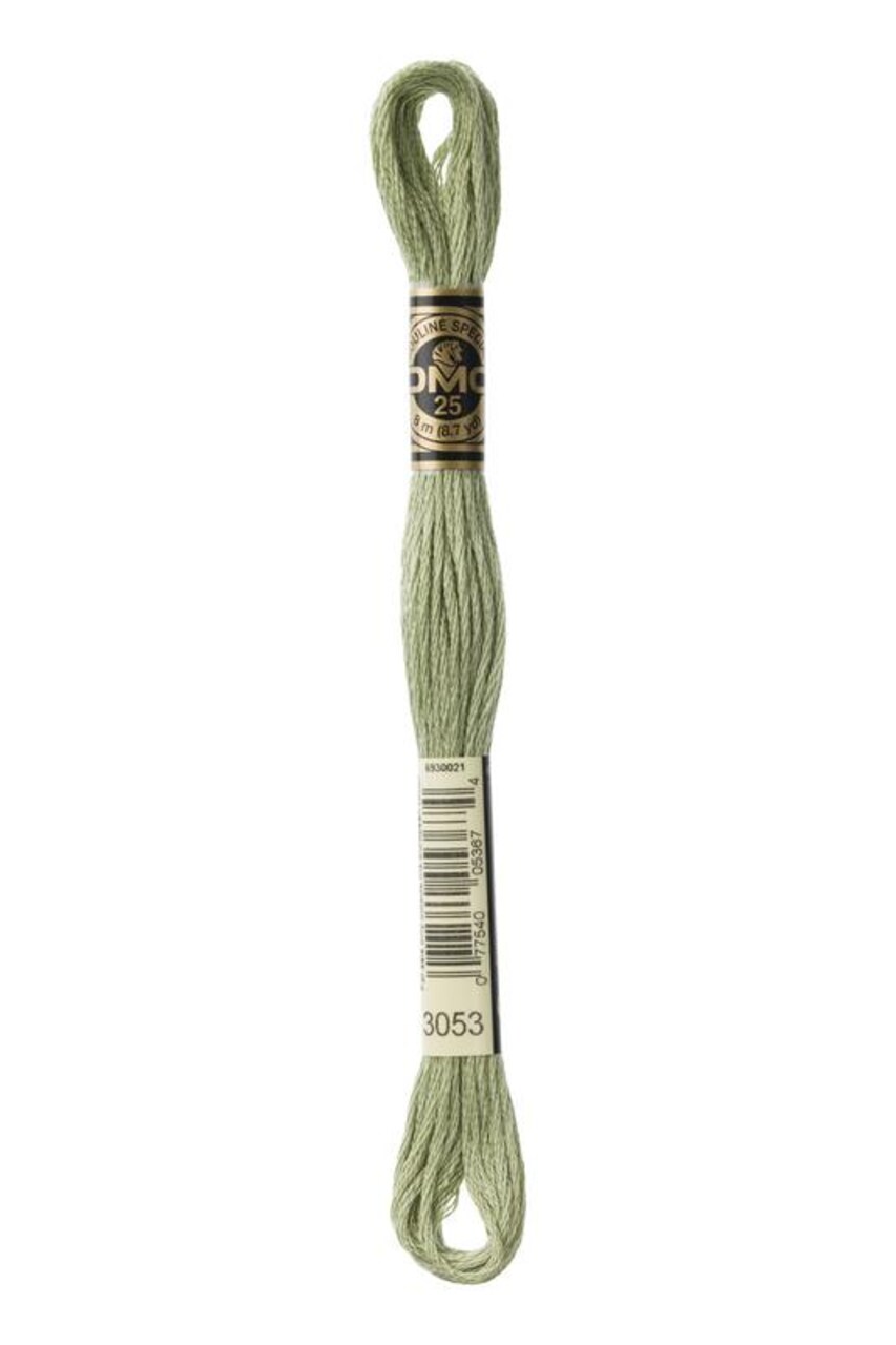 DMC 3053 Green Gray - DMC Six Strand Embroidery Cotton 8.7 Yards